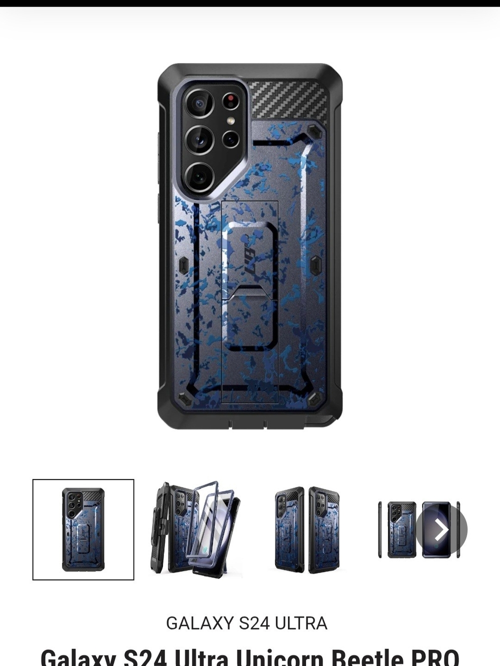 Protective Case for Galaxy S24 Ultra — Blue Camo "Enigma"